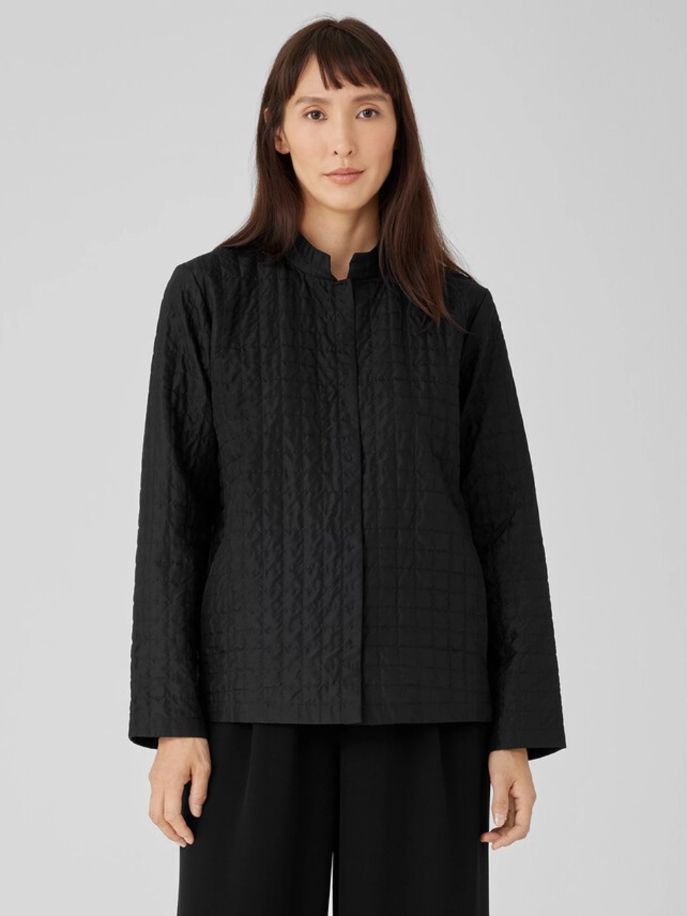 Eileen Fisher Habutai Quilted 100% Silk Jacket